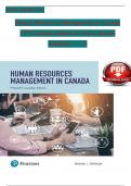 Test Bank For Human Resources Management in Canada, 15th Edition by Gary Dessler, ISBN: 9780137291878, All 17 Chapters Covered, Verified Latest Edition