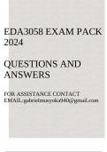 EDA3058 Exam pack 2024(Questions and answers)