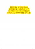 TEST BANK MEDICAL SURGICAL NURSING 10TH EDITION IGNATAVICIOUS WORKMAN UPDATED 2024/25.