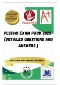 PLS2601 EXAM PACK 2025  {DETAILED QUESTIONS AND ANSWERS }