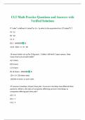 CLT Math Practice Questions and Answers with Verified Solutions 