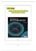 Test Bank For Lehninger Principles of Biochemistry, 8th Edition (Nelson, 2022), 9781319228002, Chapter 1-28 All Chapters with Answers and Rational