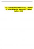  Test Bank Brunner And Suddarth Textbook Of Medical Surgical Nursing 15th Edition Updated 2024.