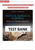 Test Bank - for Medical-Surgical Nursing Focus on Clinical Judgment Third Edition by LINDA F. HONAN, All Chapters 1-56 | Complete Guide A+