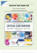 COPLETE TEST BANK FOR Priorities in Critical Care Nursing 9th Edition by Linda D. Urden Kathleen M. Stacy), Mary E. Lough 