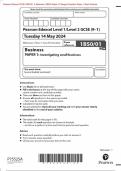 Pearson Edexcel GCSE 1BS0/01 In Business (1BS0) Paper 01 Investigating small business Merged Question Paper + Mark Scheme