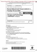 Pearson Edexcel GCSE 1DT0/1C In Design & Technology (1DT0) 1C: Polymers Merged Question Paper + Mark Scheme