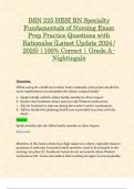 BSN 225 HESI RN Specialty Fundamentals of Nursing Exam Prep Practice Questions with Rationales (Latest Update 2024 / 2025) | 100% Correct | Grade A - Nightingale