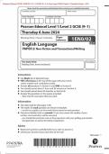 Pearson Edexcel GCSE 1EN0/02 Level 1/Level 2 GCSE (9–1) In English Language (1EN0) Paper 2: Nonfiction and Transactional Writing Merged Question Paper + Mark Scheme