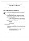 International Trade and Investment Law - Complete Summary