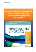 Test Bank for Fundamentals of Nursing 11th Edition Potter Perry Chapter 1-50 |Complete Guide A+ Newest Version-2024(100% Graded A+