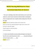 NR302 / NR 302 Nursing Skill Head-to-Chest Assessment Exam (NEW Update 2024/2025) with Questions and Verified Answers| 100% Correct| A+ Grade -Chamberlain