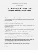 BCOT Wk5: CPR & First aid Exam Questions And Answers 100% Pass