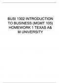 Exam (elaborations) BUSI 1302 INTRODUCTION TO BUSINESS