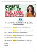 Hondros Nursing Nur 150: Exam 2/ QS & Ans/ A+ Score Solution.  