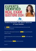 Hondros Nursing Nur 150: Exam 2/ QS & Ans/ A+ Score Solution. 