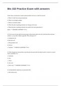 BIo 152 Practice Exam with answers