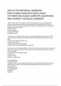 2024 ATI RN MATERNAL NEWBORN PROCTORED EXAM WITH NGN LATEST OCTOBER 2024 EXAM COMPLETE QUESTIONS AND CORRECT DETAILED ANSWERS.