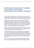 CERTMASTER CE SECURITY+ DOMAIN 4.0 SECURITY OPERATIONS QUESTIONS WITH CORRECT ANSWERS      The 7chief 7information 7officer 7(CIO) 7wants 7to 7expand 7the 7company's 7ability 7to 7accurately 7identify 7vulnerabilities 7across 7the 7company. 7The 7C