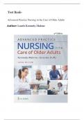 TEST BANK For Advanced Practice Nursing in the Care of Older Adults 3rd Edition Kennedy-Malone, Verified Chapters 1 - 23, Complete Newest Version