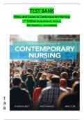 Test Bank For Ethics and Issues in Contemporary Nursing by Margaret A. Burkhardt, Nancy Walton, Alvita Nathaniel