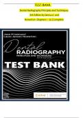 TEST BANK For Dental Radiography: Principles and Techniques 6th Edition by Joen Iannucci & Laura Jansen Howerton, Verified Chapters 1 - 35, Complete Newest Version