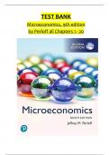 TEST BANK For Microeconomics Global Edition 9th Edition by Jeffrey M. Perloff, Verified Chapters 1 - 20, Complete Newest Version