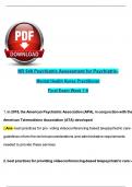 NR 548 Final ExamPsychiatric Assessment for Psychiatric-Mental Health Nurse Practitioner, Covered (Week 7 - 8) Questions and Verified Answers - Chamberlain (2024 / 2025)