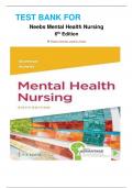 TEST BANK FOR Neebs Mental Health Nursing 6th Edition By Robynn Gorman, Linda M.; Anwar