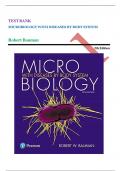 TEST BANK for Microbiology with Diseases by Body System 5th Edition by Bauman, ISBN: 9780134477206 All 26 Chapters ||Complete A+ Guide