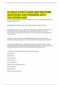 GLYNCO STUDY GUIDE BOP MIDTERM QUESTIONS AND ANSWERS WITH SOLUTIONS 2025