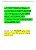 ATI TEAS 7 SCIENCE EXAM (5  LATEST 2024/2025 VERSIONS)  TEST UPDATE ACTUAL EXAM