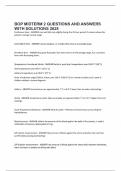 BOP MIDTERM 2 QUESTIONS AND ANSWERS WITH SOLUTIONS 2025