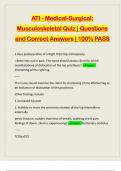 ATI - Medical-Surgical: Musculoskeletal Quiz | Questions and Correct Answers | 100% PASS