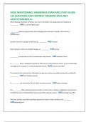 MSSC MAINTENANCE AWARENESS EXAM AND STUDY GUIDE  150 QUESTIONS AND CORTRECT ANSWERS 2024-2025 LATEST//GRADED A+ 