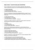 MS3 EXAM 1 QUESTIONS AND ANSWERS