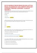 NCCCO MOBILE CRANE EXAM 2023-2024 ACTUAL  EXAM 100 QUESTIONS AND CORRECT DETAILED  ANSWERS (VERIFIED ANSWERS) |ALREADY GRADED A   1. What action does a signal person intend the operator to perform if he extends his arm at shoulder height, makes a fist wit