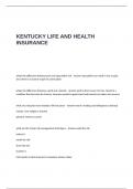 KENTUCKY LIFE AND HEALTH INSURANCE EXAM QUESTIONS AND ANSWERS