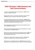 CSCI 1301 Exam 1 With Questions And 100% Correct Answers