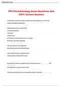 FPC Periodontology Exam Questions And 100% Correct Answers