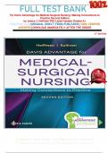 FULL TEST BANK For Davis Advantage for Medical-Surgical Nursing: Making Connections to  Practice Second Edition by Janice J. Hoffman PhD Latest Update Graded A+     