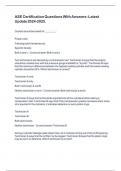 ASE Certification Questions With Answers -Latest Update 2024-2025.  Coolant should be tested for ________.  Proper color Freezing point (temperature) Specific Gravity Both b and c - Correct answer-Both b and c  Two technicians are discussing a compression