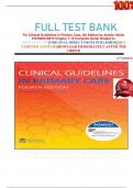 FULL TEST BANK For Clinical Guidelines in Primary Care, 4th Edition by Amelie Hollier 9781892418272 Chapter 1-19 Complete Guide Graded A+     