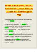 NAPSR Exam (Practice Quizzes) | Questions and Correct Answers | Latest Update 2024/2025 | 100% PASS