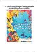 Test Bank For Varcarolis' Foundations of Psychiatric-Mental Health Nursing, 9th Edition by Margaret Jordan Halter Updated 2024|2025