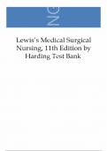 Test Bank for Lewis's Medical-Surgical Nursing 11th Edition by Mariann M. Harding, Jeffrey Kwong, Dottie Roberts, Debra Hagler & Courtney Reinisch 9780323551496 Chapter 1-68 | Complete Guide A+