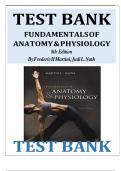 TEST BANK FOR FUNDAMENTALS OF ANATOMY & PHYSIOLOGY, 8TH EDITION,  BY FREDERIC H  MARTINI, JUDIIL NATH UPDATED 2024 25.