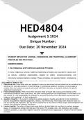 HED4804 Assignment 5 (ANSWERS) 2024 - DISTINCTION GUARANTEED