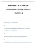 QDM EXAM 2 WITH COMPLETE  QUESTIONS AND VERIFIED ANSWERS [  GRADED A+]