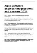 Agile Software Engineering questions and answers 2024.